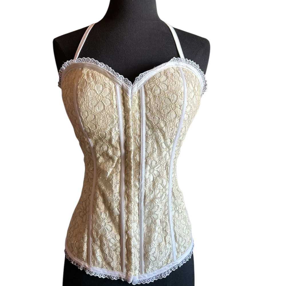 Cream Corset Halter NWT Size Large - Picture 7 of 10
